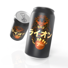 Diseño de lata de cerveza japonesa FOOBEER. Un proyecto de 3D, Diseño gráfico e Ilustración digital de jordi ferrandiz - 15.05.2019