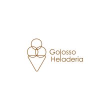 Diseño de logotipo para Heladería Golosso. Un proyecto de Br, ing e Identidad, Diseño gráfico y Diseño de logotipos de Miguel Camacho Gordaliza - 16.05.2019