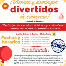 Evento 'Viernes y Domingos Divertidos en Sevilla la Nueva'. Design de cartaz projeto de ALEJANDRO GÁMIR PAZ - 20.03.2019