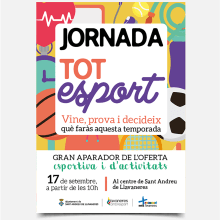 Cartel Jornada Tot Esport. Un proyecto de Diseño editorial, Diseño gráfico, Diseño de carteles y Diseño de logotipos de Georgina Coma - 24.05.2019