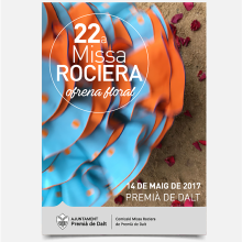 Cartel Fiesta Rociera. Un proyecto de Diseño editorial, Diseño gráfico, Diseño de carteles y Diseño de logotipos de Georgina Coma - 24.05.2019