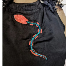 Serpiente Bordada. California Redsided Garter.. Stickerei und Artistische Zeichnung project by Lina Montoya - 24.05.2019