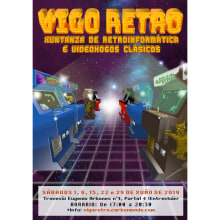 Vigo Retro Poster (2019) . Un proyecto de Ilustración tradicional, 3D, Br, ing e Identidad, Retoque fotográfico y Diseño de logotipos de Entebras - 27.05.2019