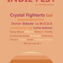 Cartel Indie Fest. Música, e Design de cartaz projeto de Carmen Caballero- Bonald Ruiz - 28.05.2019