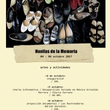 Cartel Huellas de la memoria. Un proyecto de Diseño de carteles de Jesús Burrola - 01.09.2017