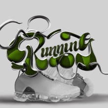 Mi Proyecto del curso: Lettering artístico: Running. Design, Traditional illustration, 3D, T, pograph, Calligraph, Lettering, Drawing, and Digital Illustration project by Gustavo Merlo - 05.29.2019