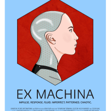 Ex machina. Un proyecto de Diseño, Ilustración tradicional, Cine, vídeo, televisión, Diseño gráfico, Cine, Creatividad y Diseño de carteles de Irene Moya López - 30.05.2019