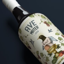 'Ave Mater' - Etiqueta para botella de vino Ein Projekt aus dem Bereich Grafikdesign, Collage und Digitale Illustration von Marina Calvo - 30.05.2019