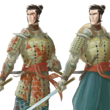Samurai Concept. Ilustração tradicional, e Design de personagens projeto de David Rendo - 31.05.2019