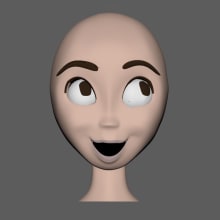 DAISY _ my project in Rigging: articulación facial de un personaje 3D course. Rigging, and Character Animation project by laurapantaleoni - 06.01.2019