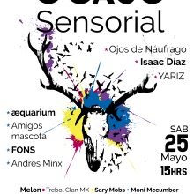 Ocaso Sensorial. Design, Traditional illustration, Br, ing, Identit, Editorial Design, Events, Graphic Design, Creativit, and Poster Design project by André Cendon Cano - 05.15.2019