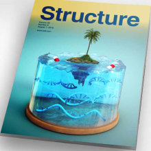 ‘Structure’’ cover for this scientific journal, issued Aug 2018. Un proyecto de 3D, Dirección de arte, Modelado 3D y Concept Art de Sonia Juan Rubio - 07.08.2018