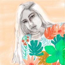 Mi Proyecto del curso: Retrato con lápiz, técnicas de color y Photoshop. Un proyecto de Ilustración tradicional de Samantha Siguencia - 05.06.2019