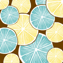 Pattern design. Lemon. . Un proyecto de Pattern Design de Gloria CaRo - 13.06.2019