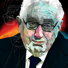 Ilustración de Henry Kissinger para The Washington Post. Un projet de Illustration de Alvaro Tapia Hidalgo - 07.09.2014