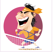 Rafa Nadal.. Vector Illustration project by José Ramón Gómez Villate - 06.21.2019