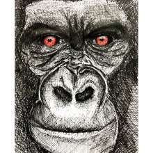Sketch Gorila. Un proyecto de Ilustración tradicional y Dibujo artístico de Fernando Reascos - 12.03.2019