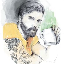 Ilustración "El tríptico del té". Design, Ilustração tradicional, Desenho e Ilustração digital projeto de Beatriz - 02.07.2019