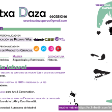 Curriculum Vitae - Arantxa Daza. Design projeto de Arantxa Daza - 03.07.2019