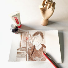 Mi Proyecto del curso: Introducción a la ilustración con tinta china. Traditional illustration project by Patricia Cornellana - 07.03.2019