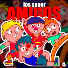 LOS SUPER AMIGOS. Un proyecto de Ilustración tradicional, Diseño de personajes e Ilustración vectorial de Eddi Alvarez - 14.07.2019