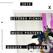 Estereo picnic 2019 Bogotá Colombia. Traditional illustration, Art Direction, Br, ing, Identit, Graphic Design, Collage, Creativit, Drawing, Digital Illustration, and Artistic Drawing project by Sebastian Camilo Leal Vargas - 07.15.2019