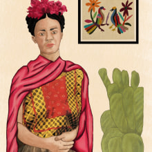 Homenaje a Frida. Un proyecto de Collage y Dibujo de Alejandra Aravena - 13.07.2019