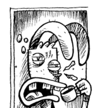 Conejito sucio. Ilustração tradicional, Comic, e Humor gráfico projeto de Izidro Santos - 17.07.2019
