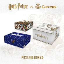 Harry Potter x Correo Postage Boxes. A Design, Graphic Design, Packaging, and Product Design project by Alejandro Fraguas - 11.01.2018