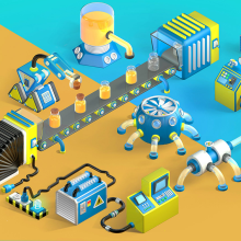 Atomic juice mini machine. Un proyecto de 3D, Diseño de juguetes y Animación 2D de johan andres florez gaviria - 19.07.2019