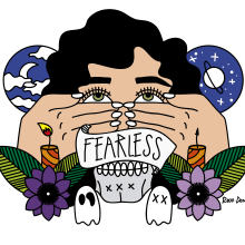 Fearless. Traditional illustration, Drawing, and Digital Illustration project by Rocio Donal - 04.15.2016