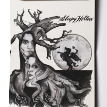 Sleepy Hollow. Un proyecto de Ilustración tradicional, Bellas Artes y Dibujo artístico de Aitor Angelats - 24.07.2019