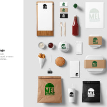 Mel Logo . Een project van Traditionele illustratie,  Br, ing en identiteit, Grafisch ontwerp y Logo-ontwerp van javi rivas - 25.07.2019