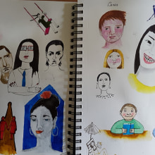 Mi Proyecto del curso: Caras. Un proyecto de Ilustración tradicional de Giuanna Dessí - 26.07.2019