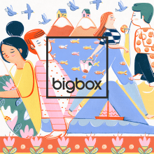 Bigbox. Traditional illustration, and Pattern Design project by Ana Sanfelippo - 06.18.2019