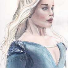 Daenerys Targaryen. Un proyecto de Ilustración tradicional, Bellas Artes e Ilustración de retrato de Laura Stileto - 30.07.2019