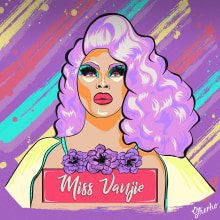 Miss Vanjie! (Ilustra con garra y vencerás). Ilustração digital projeto de Esther H.O. - 30.07.2019