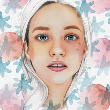 Stars. Illustration, Painting, Pencil drawing, Drawing, Digital illustration, Watercolor Painting, Portrait illustration, Portrait Drawing, Realistic drawing, and Artistic Drawing project by Andrea Bäbler - 08.04.2019