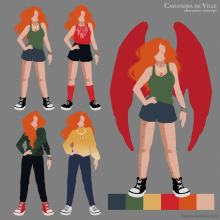 Cassandra (diseño de personaje). Un proyecto de Diseño de personajes, Ilustración digital y Concept Art de Evgenia Veselkova - 08.07.2019