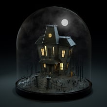 Haunted house. 3D, e Animação 3D projeto de Eigleer Nunes - 20.08.2019