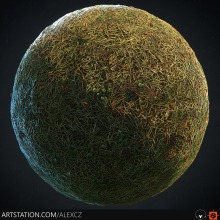 Grass Material. 3D, and Video Games project by Alexander Campos - 08.22.2019