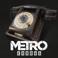 Teléfono Soviético Negro - Metro Exodus. 3D, 3D Modeling, and Video Games project by Paula Sánchez-Ferrero Ruiz - 08.05.2017