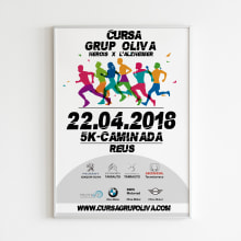 Carte Carrera Solidaria Grupo Oliva. Design de cartaz projeto de David Agudo - 27.08.2019