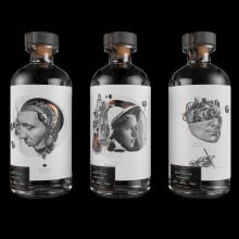 Legacy Bottles. Un progetto di Design, Illustrazione tradizionale, Br, ing, Br, identit, Graphic design, Packaging, Product design, Illustrazione digitale e Modellazione 3D di HUMAN - 28.08.2019
