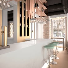 CGI Reforma restaurante. Un proyecto de 3D, Modelado 3D y Arquitectura digital de Miguel Nuñez Jimenez - 01.06.2015