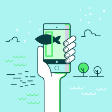Catch a fish!. Un proyecto de Diseño, Br, ing e Identidad, Diseño Web y Diseño de iconos de Carolina García Ávila - 16.02.2017