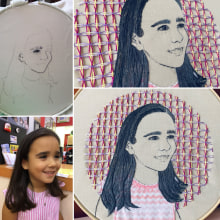 Mi Proyecto del curso: Creación de retratos bordados. Embroider project by Vidina Yánez - 08.31.2019