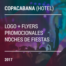 LOGO + FLYERS COPACABANA. Design, Design gráfico, e Design de logotipo projeto de Alejandro Cervantes - 03.08.2017