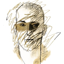autorretrato. Digital Illustration, and Portrait Drawing project by Kike Lucas Abreu - 09.03.2019