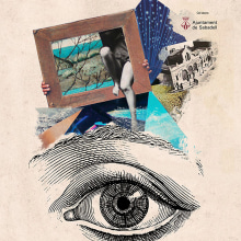 Collage para la edición del 2019 Festival Indocumentari. Un proyecto de Diseño, Cine, vídeo, televisión, Collage, Cine y Diseño de carteles de Helena Torrent - 03.09.2019